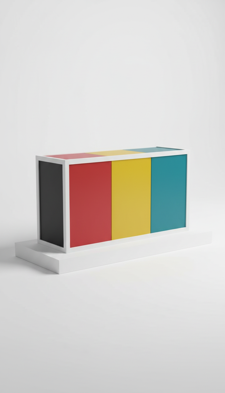 Console monolithe finition miroir
