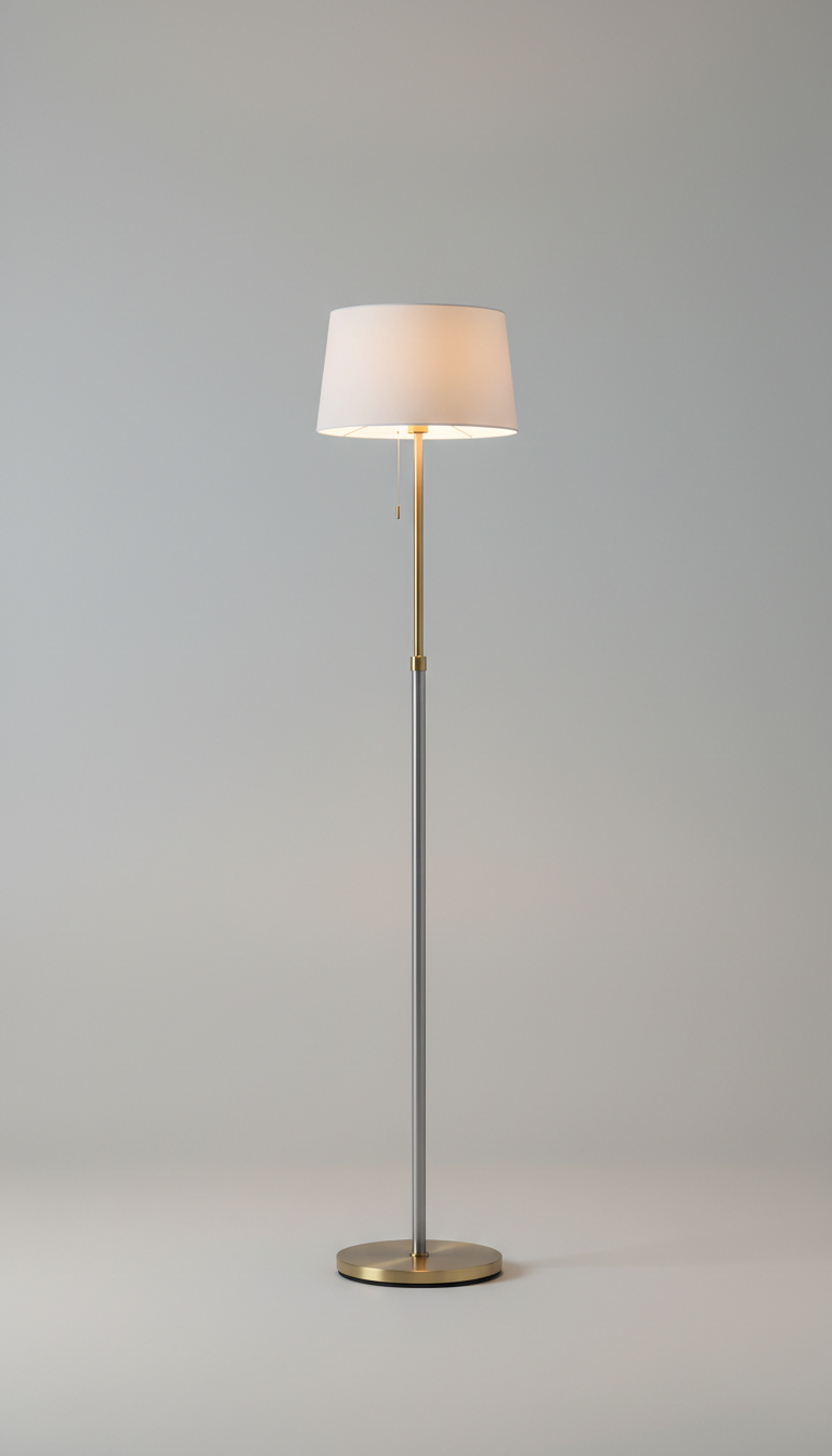 Lampadaire arc Celestine en laiton poli