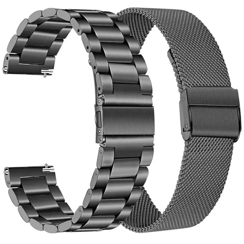 Pulseira de Aço Inoxidável 20mm / 22mm para Haylou Watch R8 e Smartwatches