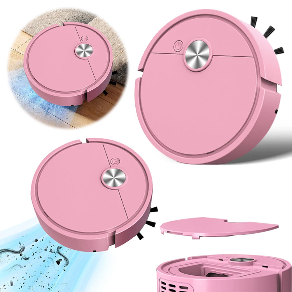 Robô Aspirador de Pó 3 em 1 com Função de Limpeza, Recarga USB, Robô Aspirador e Mop para Casa e Escritório