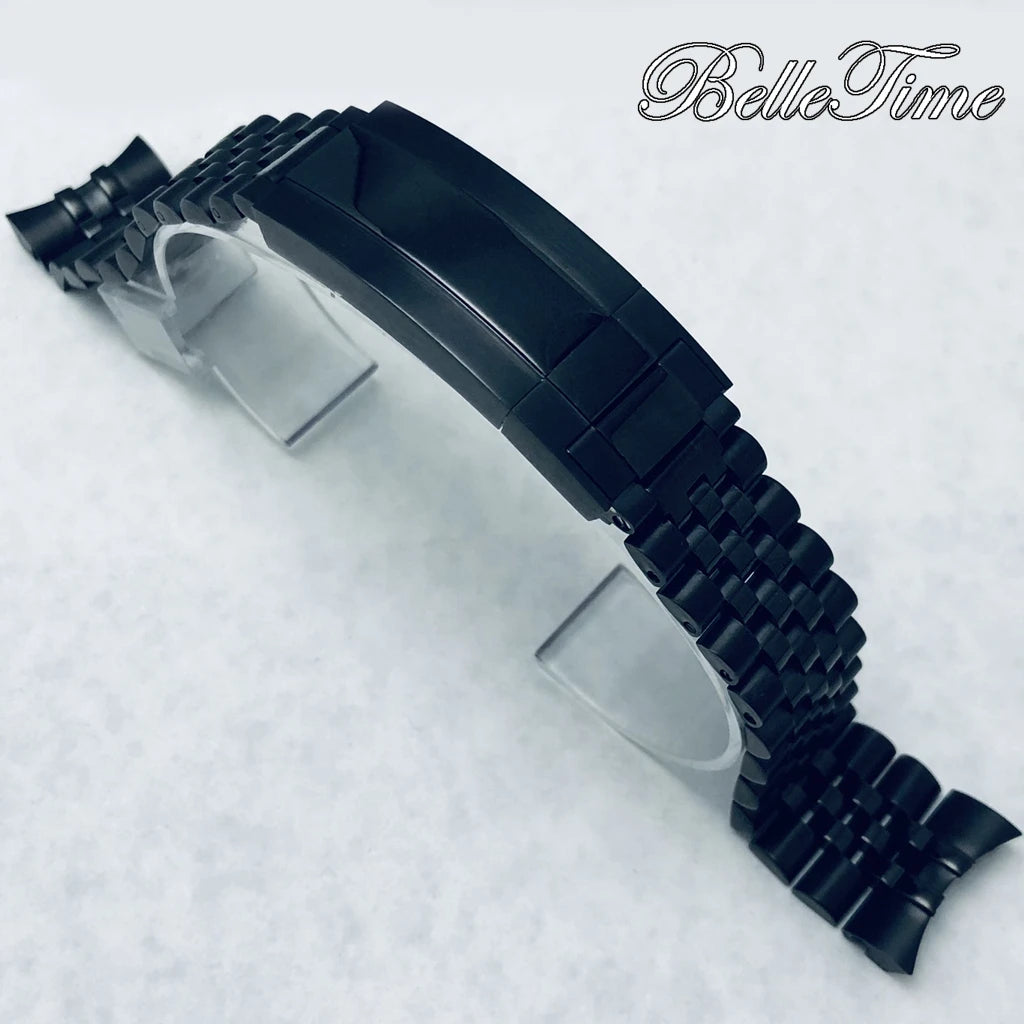 Pulseira de Aço Inoxidável 20mm com Fecho Glide Lock – Estilo Oyster e Jubilee