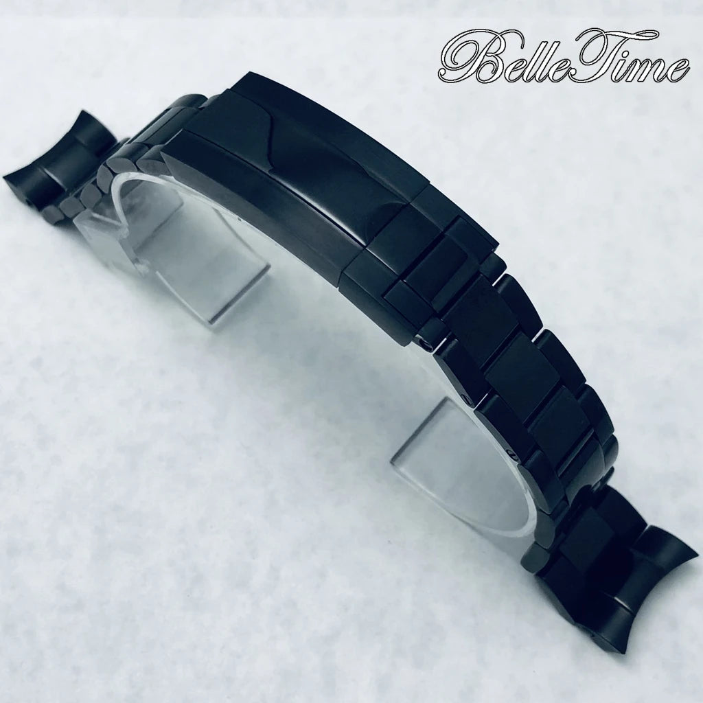 Pulseira de Aço Inoxidável 20mm com Fecho Glide Lock – Estilo Oyster e Jubilee