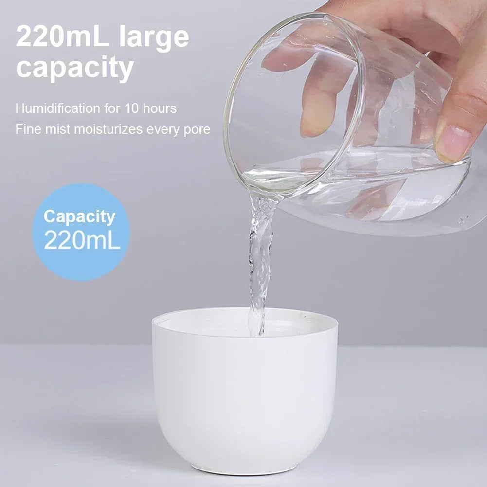 Mini humidificateur portable USB avec lumière ambiante LED, humidificateur pour voiture et maison, diffuseur d'huiles essentielles avec sortie USB 5V