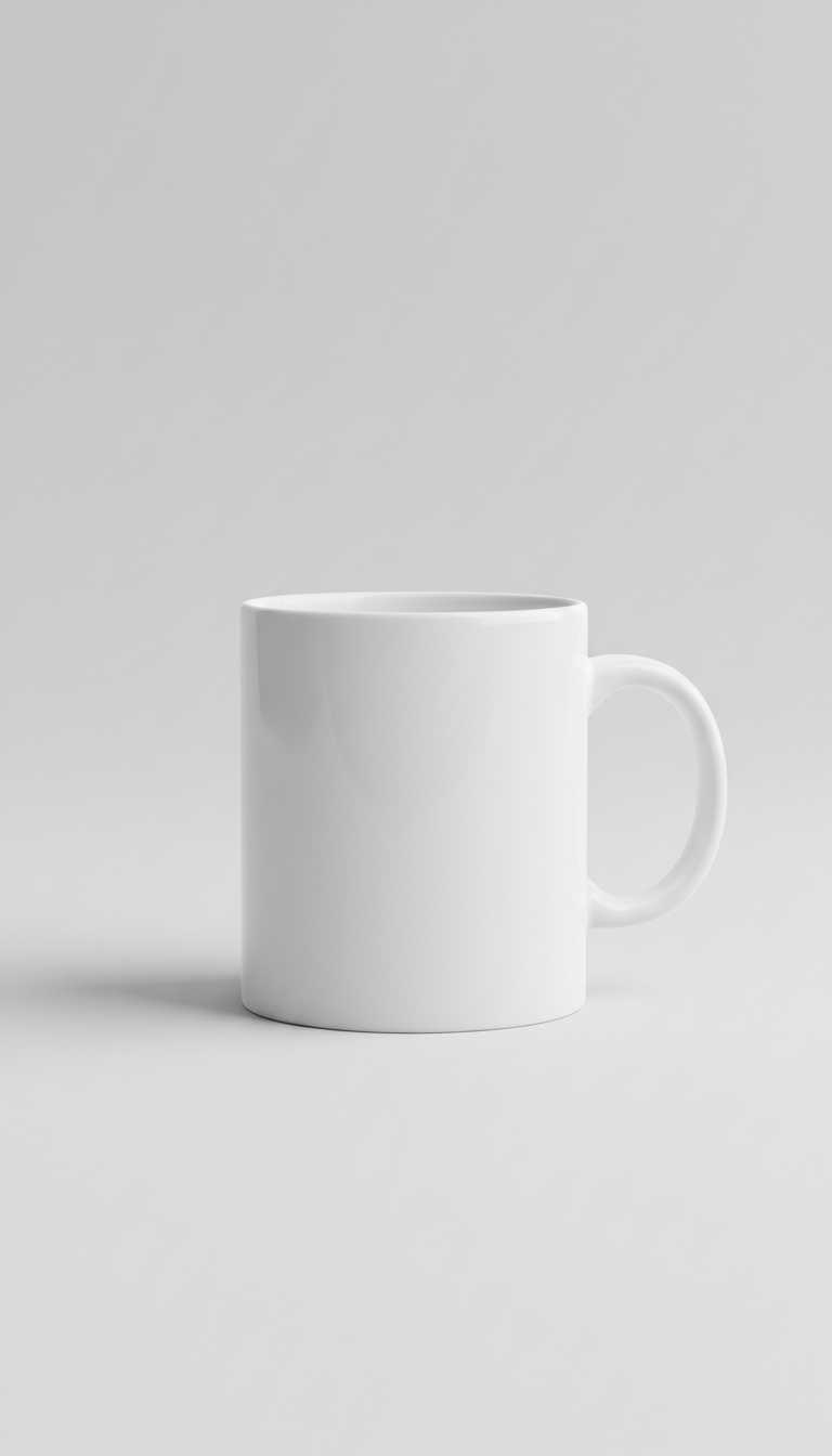 Mug blanc en céramique épaisse